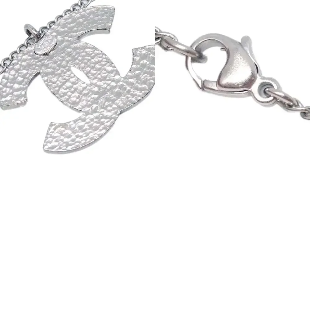 Chanel Silver Plated CC Pendant Necklace Silver - Picture 3 of 3